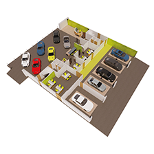 Exemple d'application Intusonic showroom automobile