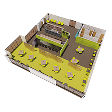 Exemple d'application Intusonic restaurant petit/moyen