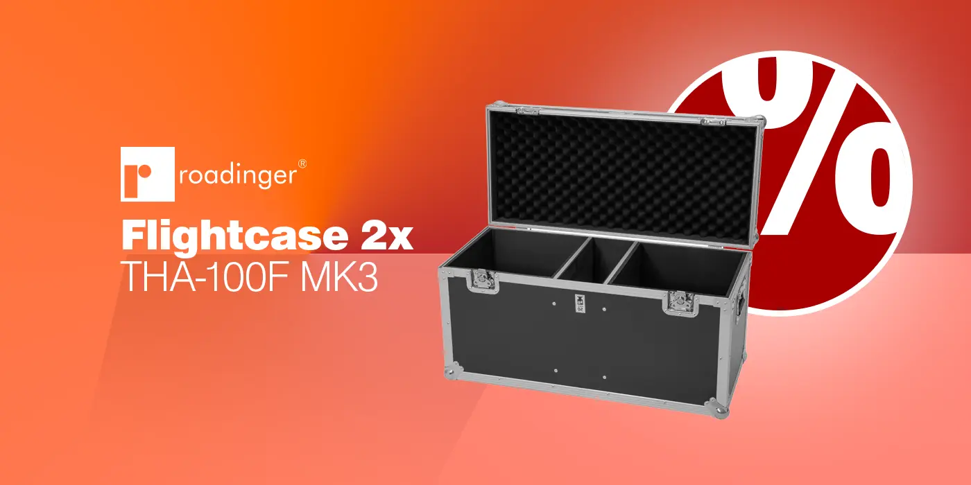 ROADINGER Flightcase 2x THA-100F MK3
