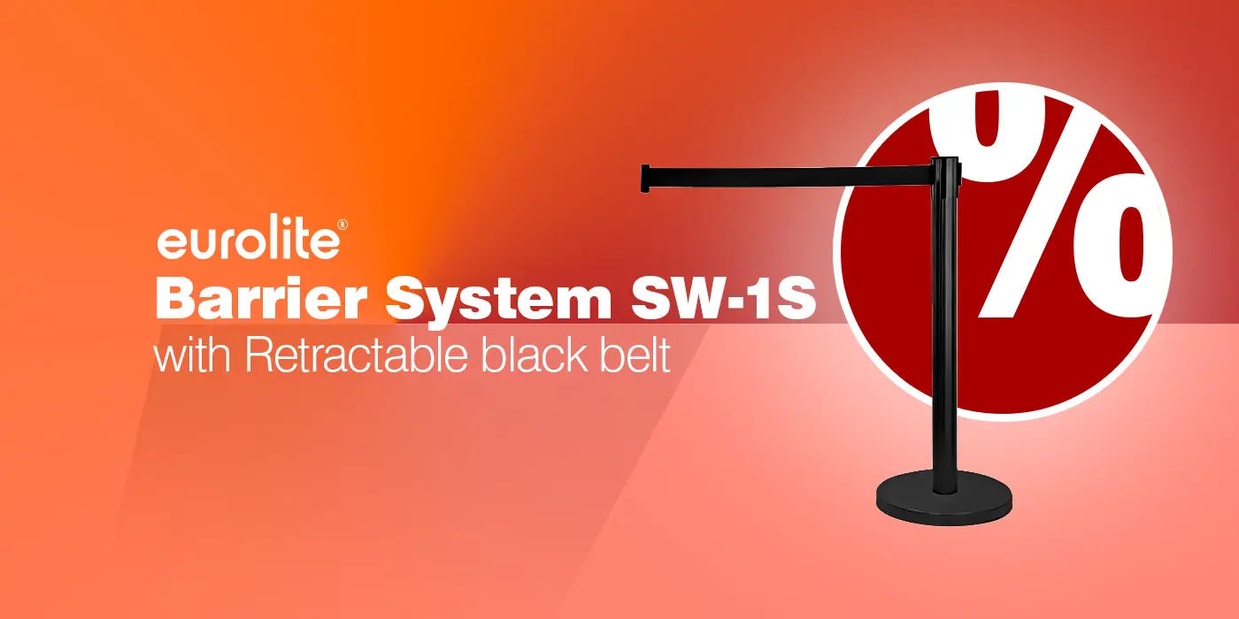 EUROLITE Barrier System SW-1S with Retractable black belt