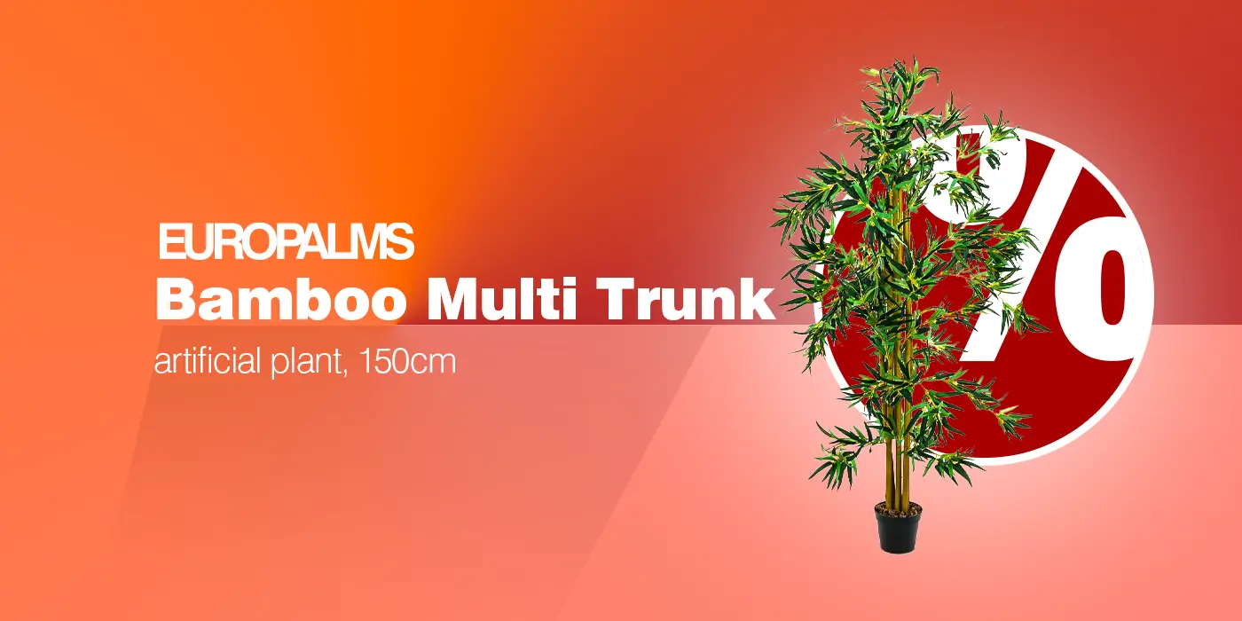 EUROPALMS Bambus Multistamm, Kunstpflanze, 150cm