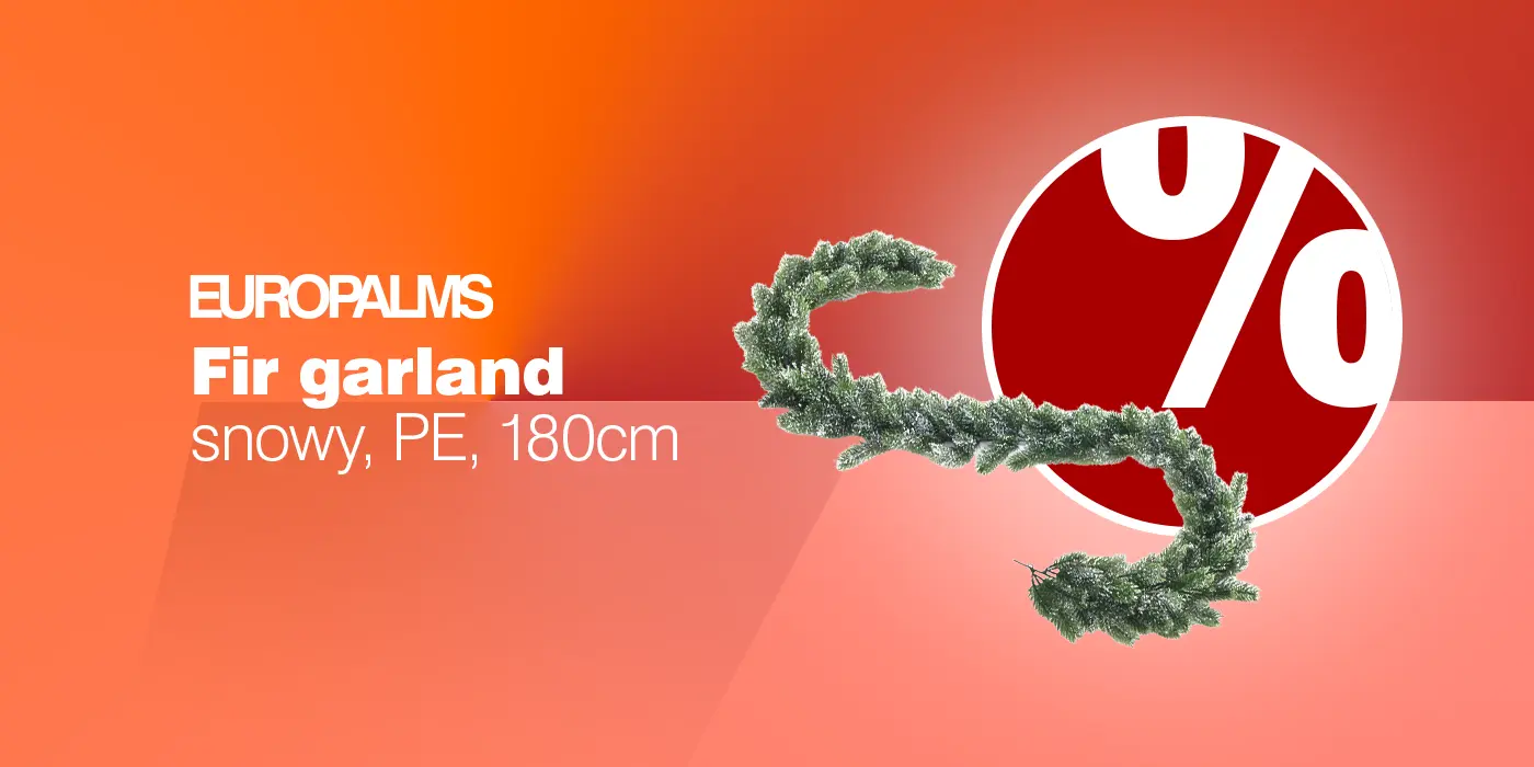 EUROPALMS Tannengirlande, beschneit