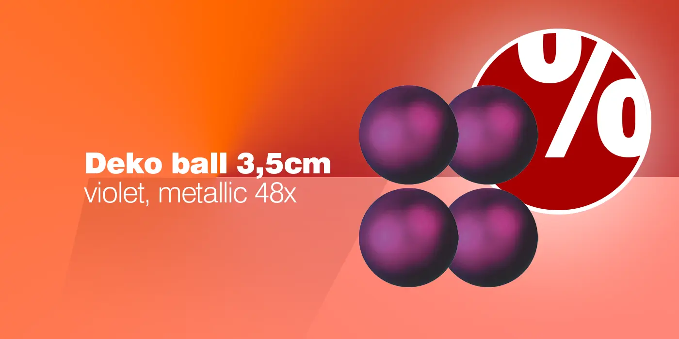 EUROPALMS Dekokugel 3,5cm, violett